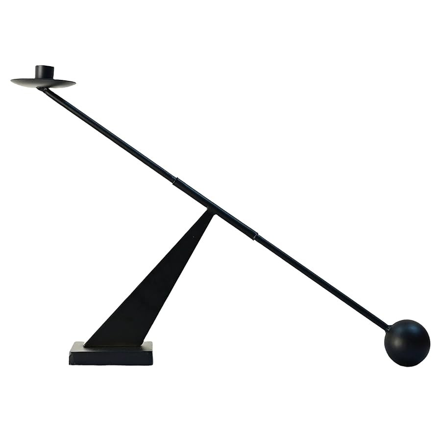 Black Metal Modern Candle Holder Candlestick Holders Decorative Candle Stand, Tapered Candle Hold... | Amazon (US)