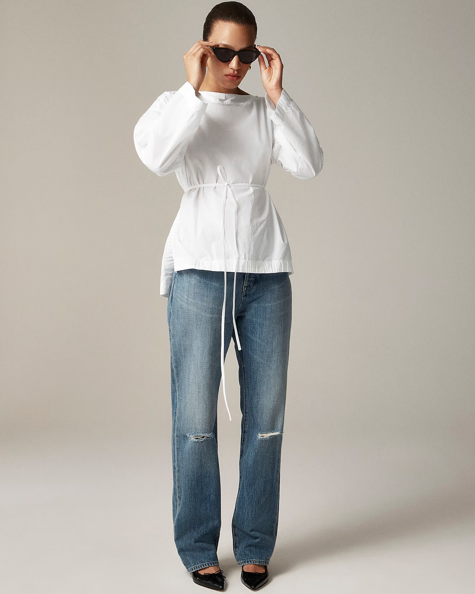 Ciel top in cotton poplin | J. Crew US