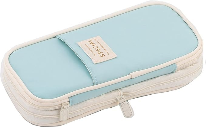 Colorful Large Storage Pencil Case Pen Bag with Zipper Big Capacity Pouch Organizer for Office Tr... | Amazon (US)