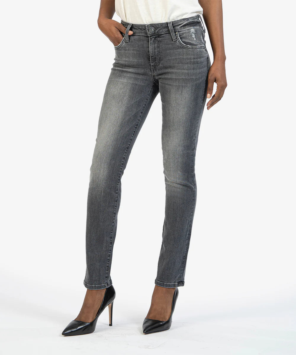 Stevie Straight Leg, Exclusive (Grey Wash) | Kut From Kloth