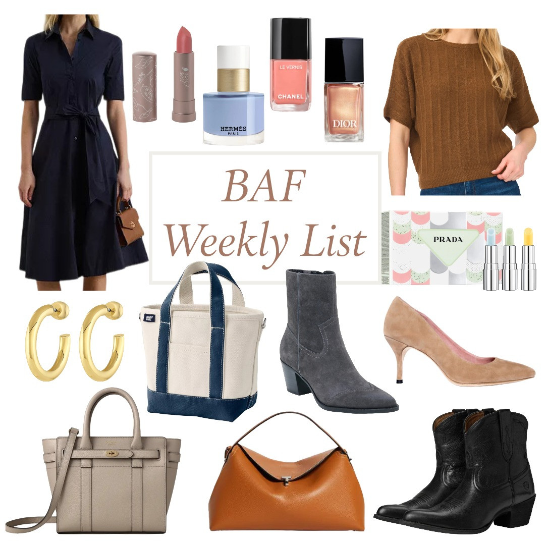 What's trending on the blog this week. Fall outfits, pink nail polish, timeless handbags, fall boots, high heels with arch support, and classic jewelry. Love! 

 #LTKPetite #LTKBeauty #LTKWorkwear
