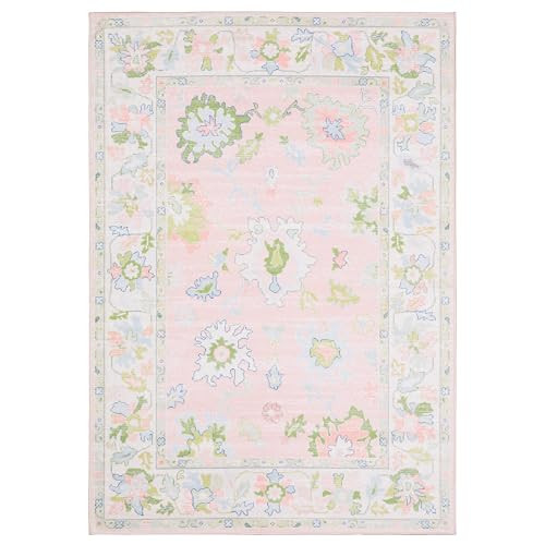 Oriental Weavers Row Addison ADD04 - Machine Washable - Flat Weave - Printed Area Rug - 3'3" x 5' - in Pink/Green - Traditional Style, Nursery, Kids Room, Bedroom, Entryway | Amazon (US)