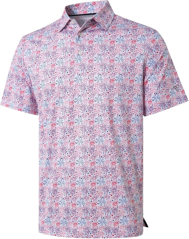 Men's Golf Polo Shirts Short Sleeve Striped Performance Moisture Wicking Dry Fit Golf Shirts for ... | Amazon (US)