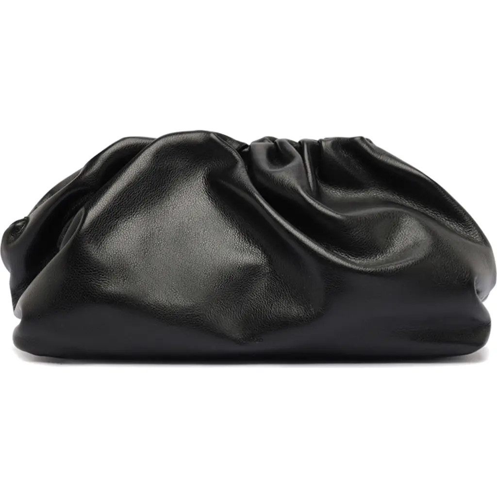 Arezzo Elizabeth Small Leather Clutch in Black at Nordstrom | Nordstrom
