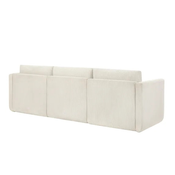 Hermoso Sofá Seccional Modular con Otomana de Drew Barrymore, Cordón Vainilla | Walmart (US)