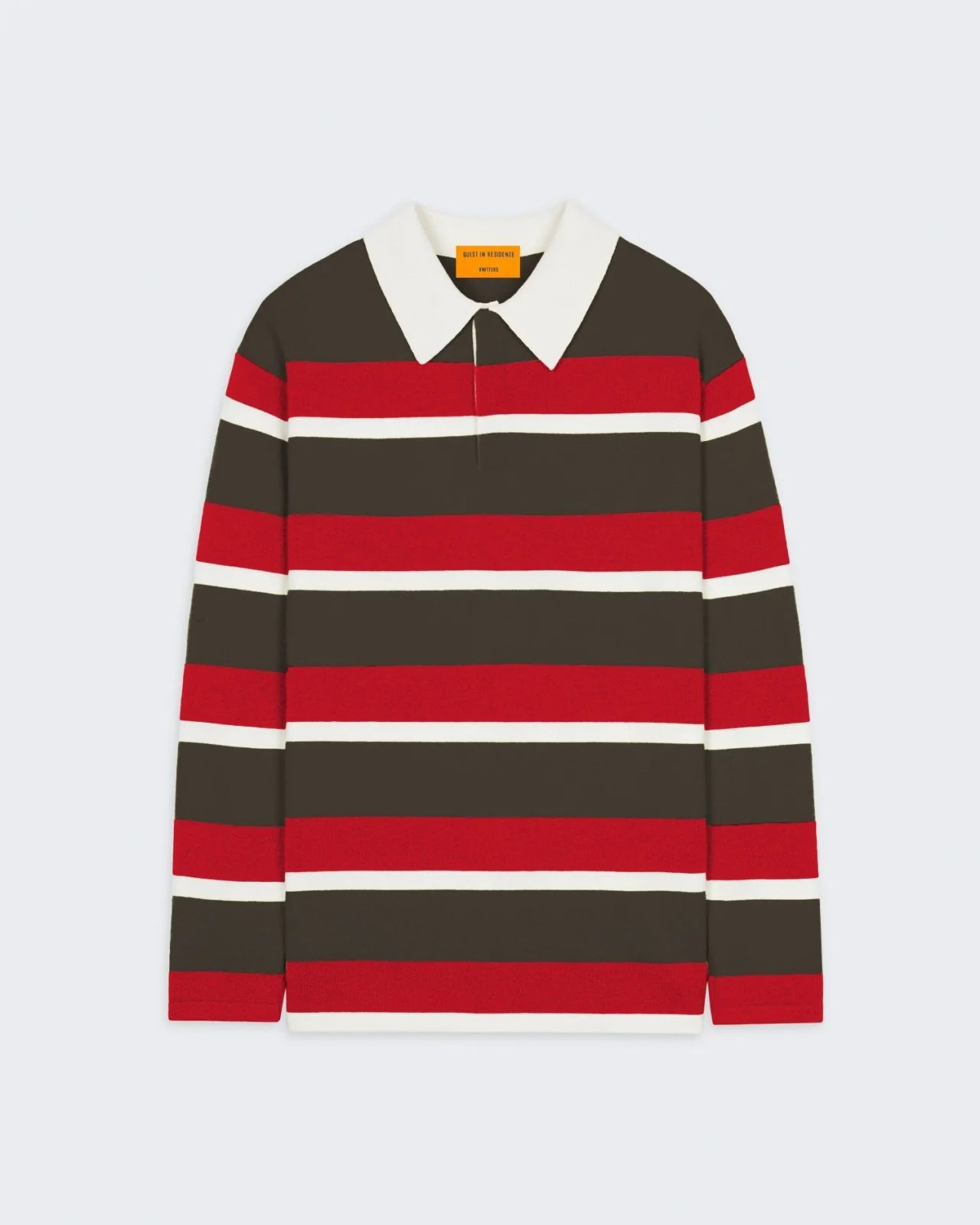 Striped Rugby - Chestnut/True Red Stripe | Guest In Residence