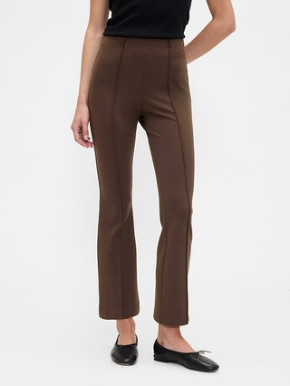 High Rise Ponte Flare Crop Pants | Gap Factory