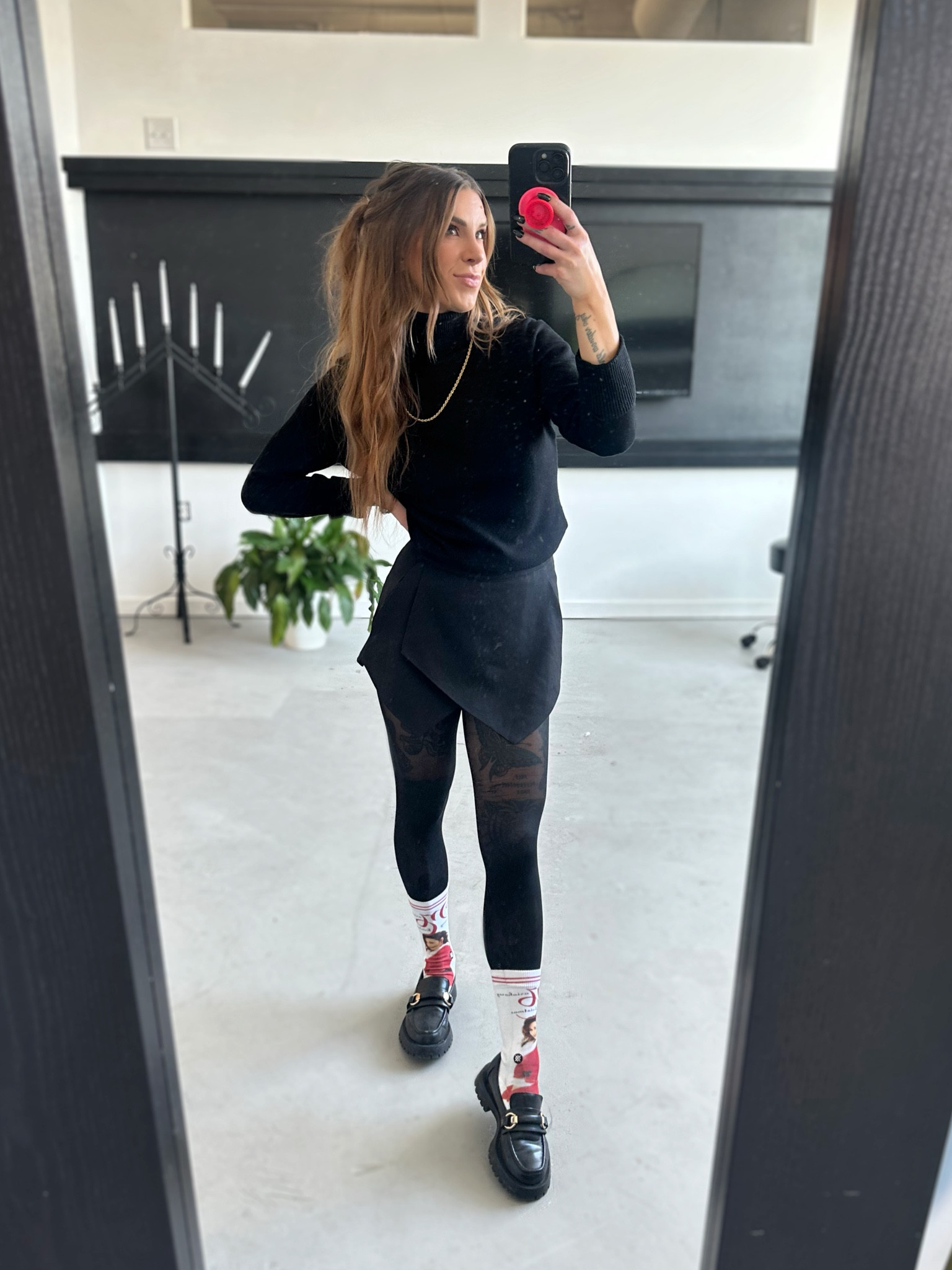 Mariah Carey Christmas album socks win. Sheertex tights. Zara lug sole loafers. 😜🎄

#LTKGiftGuide #LTKHoliday #LTKSeasonal