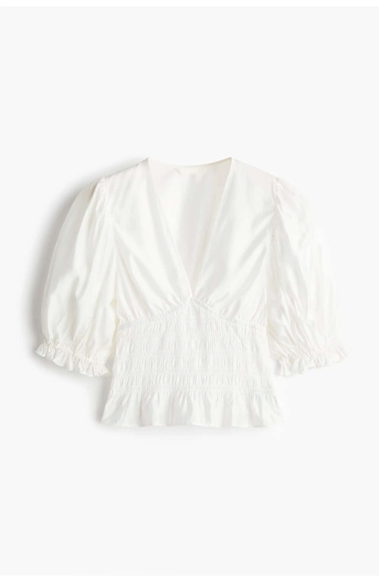 H&M Smocked-waist Blouse | Nordstrom | Nordstrom