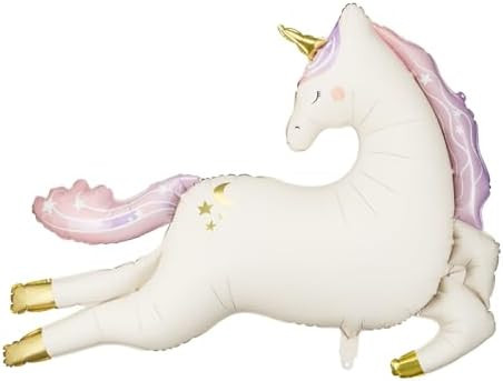 Large Unicorn Balloon 44.5x32.7 Inch PartyDeco, Flying Unicorn Balloon | Amazon (US)