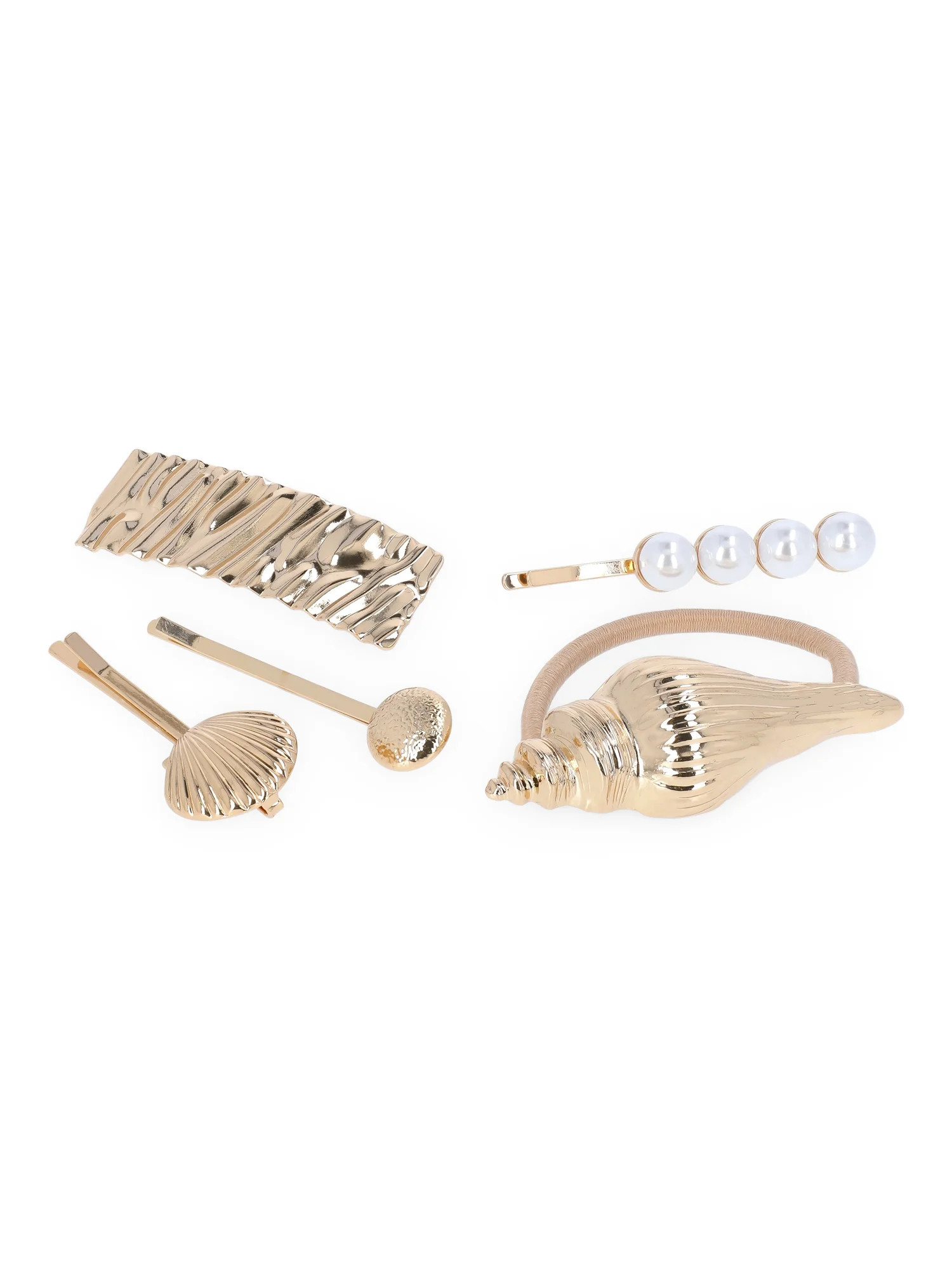 Time and Tru Women's Hair Clips and Hair Cuff Set, 5-Piece | Walmart (US)