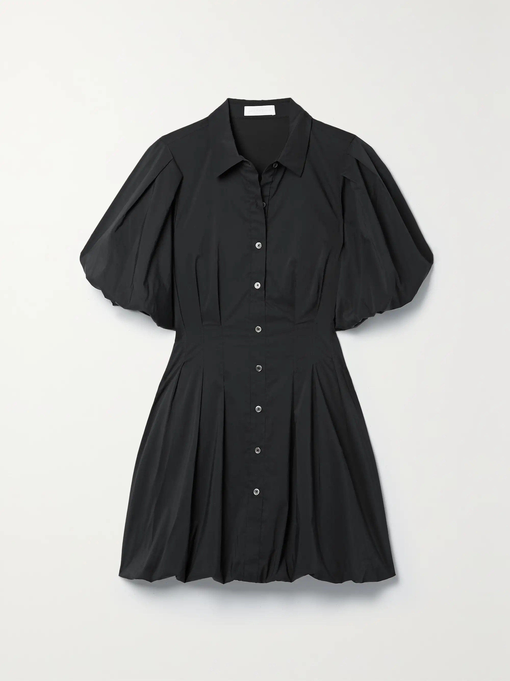 Cleo pleated gathered cotton-blend mini shirt dress | NET-A-PORTER (US)