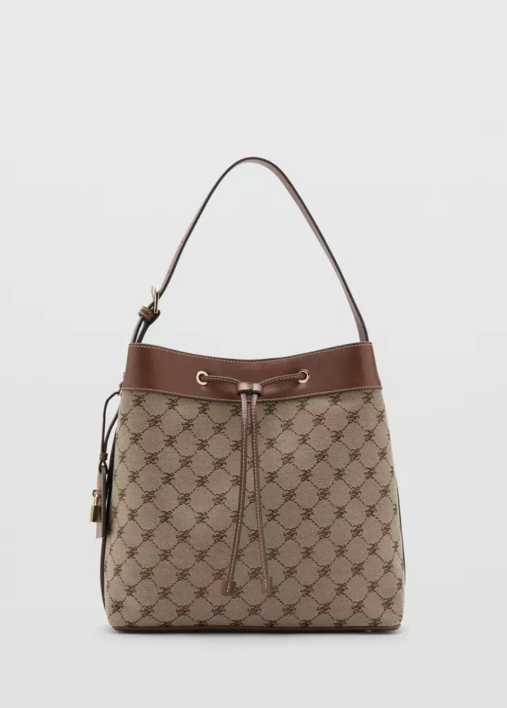 Jacquard-Logo-Bucket-Bag | Mango EU