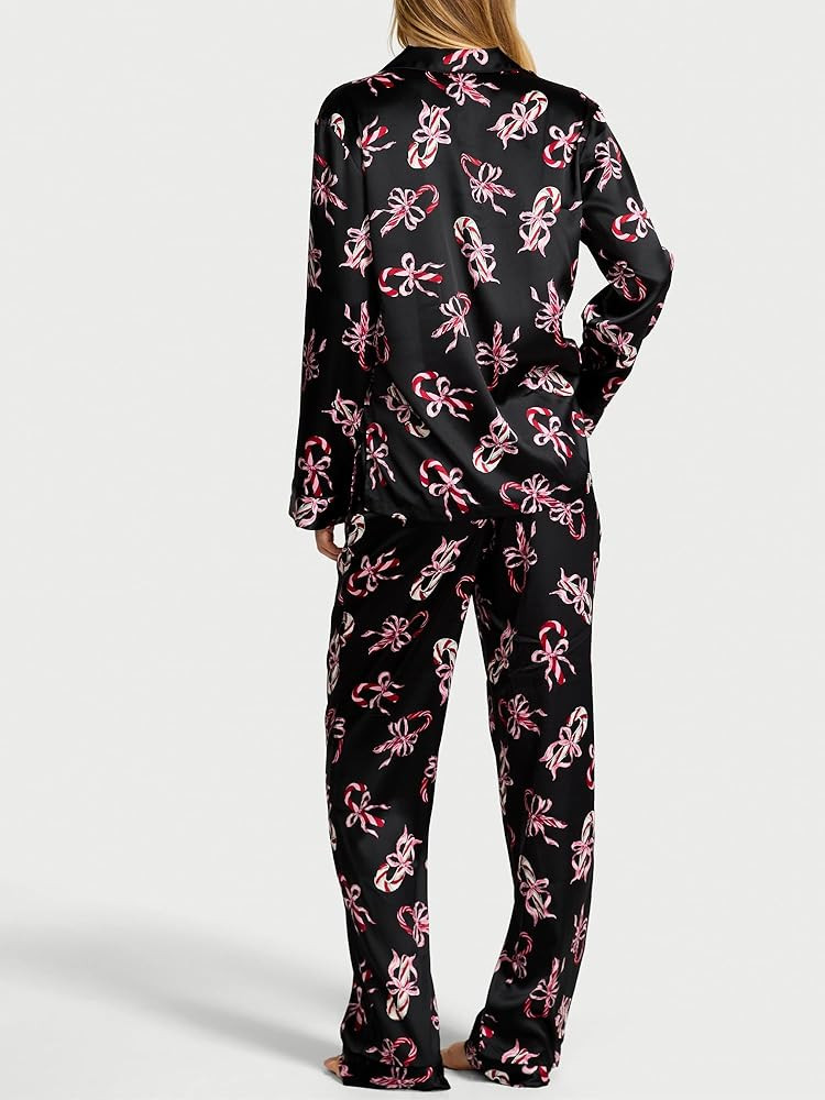 Victoria's Secret Satin Pajama Set, Long Sleeve Button Down Shirt & Pants, Sleepwear for Women (X... | Amazon (US)