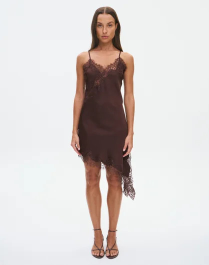 Satin Lace Mini Dress | Glassons (Australia)