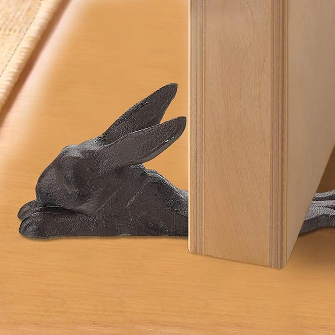 Sumnacon Cast Iron Cute Rabbit Door Stop - Heavy Duty Floor Door Stopper Avoid Drilling Hole, Vin... | Amazon (US)