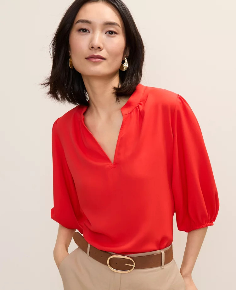 Puff Sleeve Blouse | Ann Taylor