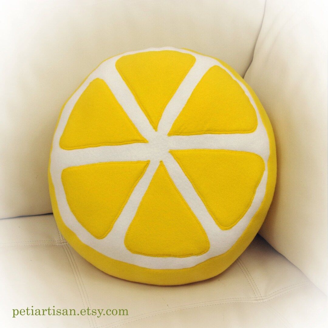Lemon Pillow, Lemon Slice Pillow, Food Pillow, Fruit Pillow, Toy Pillow, 3D Pillow, Beach House D... | Etsy (CAD)
