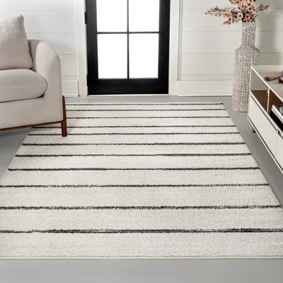 Melvis Minimalist Stripe Cream/Black Rug | Wayfair North America
