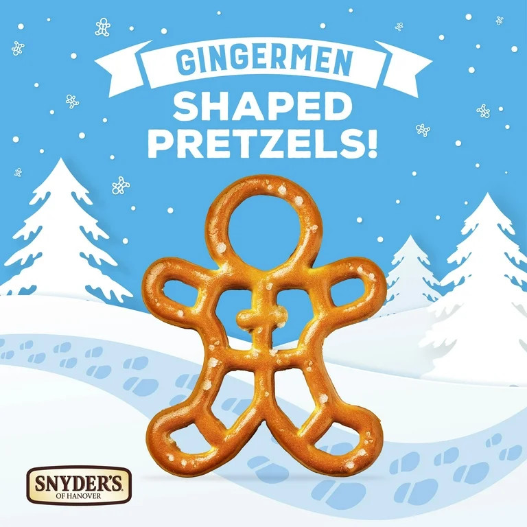 Snyder's of Hanover Gingermen Shaped Holiday Pretzels, 12 oz Bag | Walmart (US)