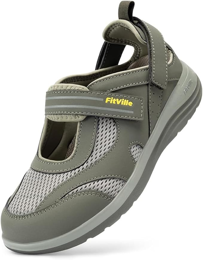 FitVille Diabetic Shoes for Women Extra Wide Width Diabetic Womens Sandals, Walking Shoes with Ad... | Amazon (US)