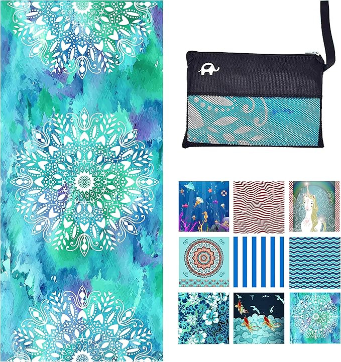 Microfiber Beach Towel for Travel - Oversized XL 78x35,72x72,63x31,71x31Inch Quick Drying, Lightw... | Amazon (US)