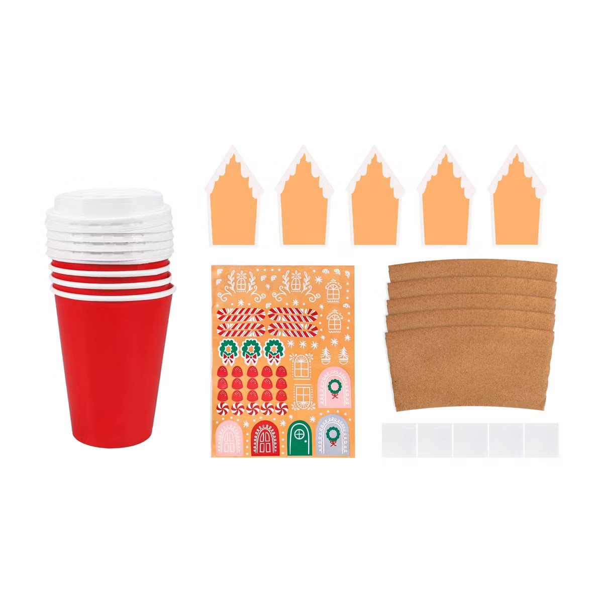 5ct Christmas Gingerbread Beverage Cups - Spritz™ | Target