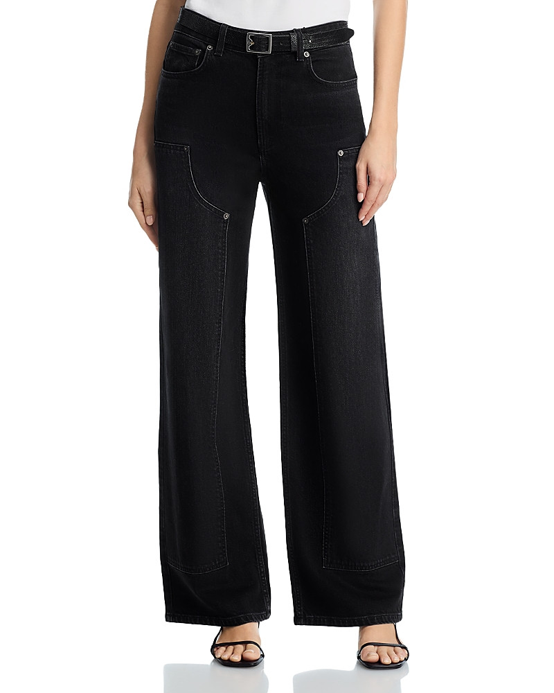 Rails Getty High Rise Wide Leg Workwear Jeans in Onyx | Bloomingdale's (US)