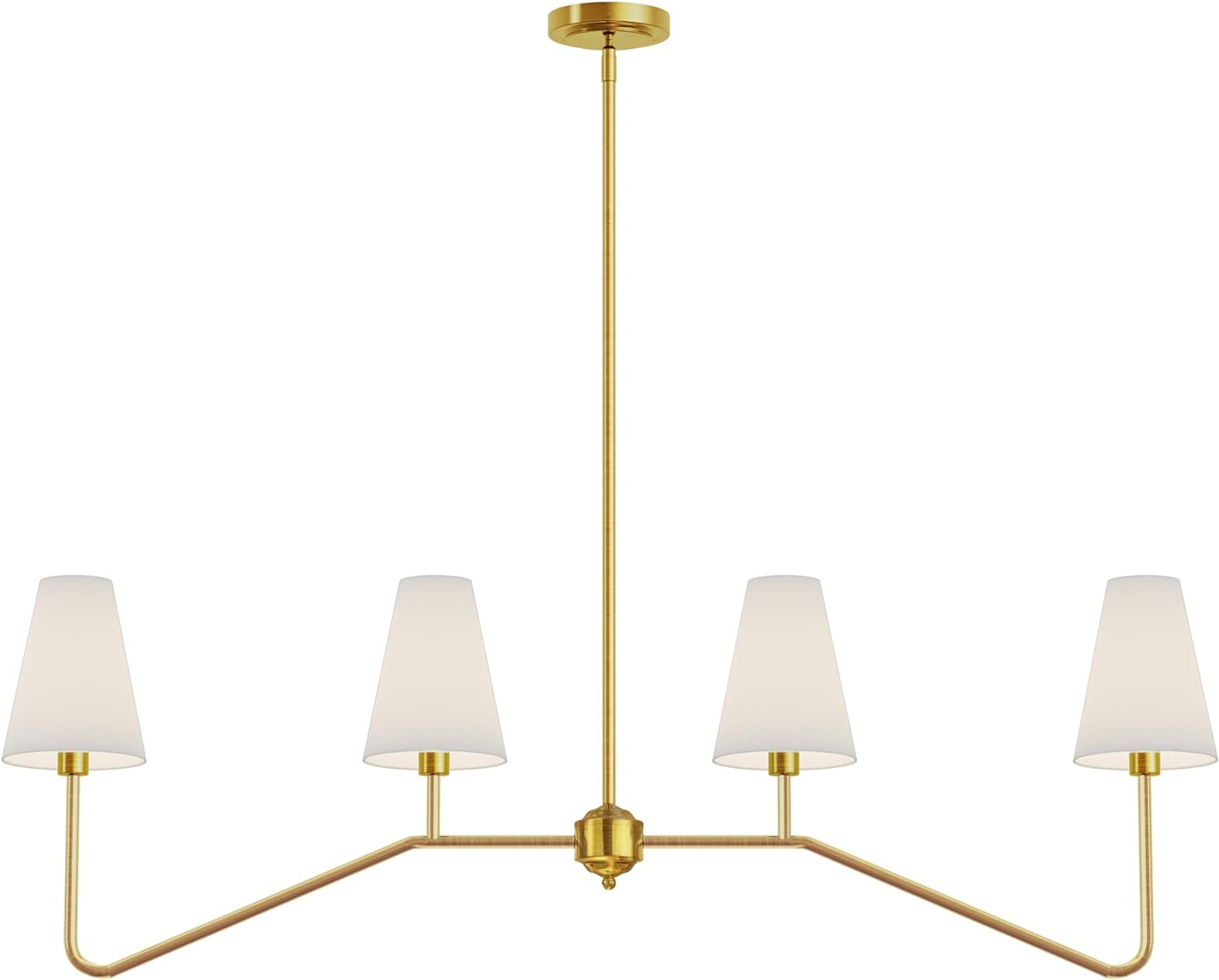 Electro bp;47" W 4-Light Linear Kitchen Island Lighting Fixture Classic Chandeliers Polished Gold... | Amazon (US)