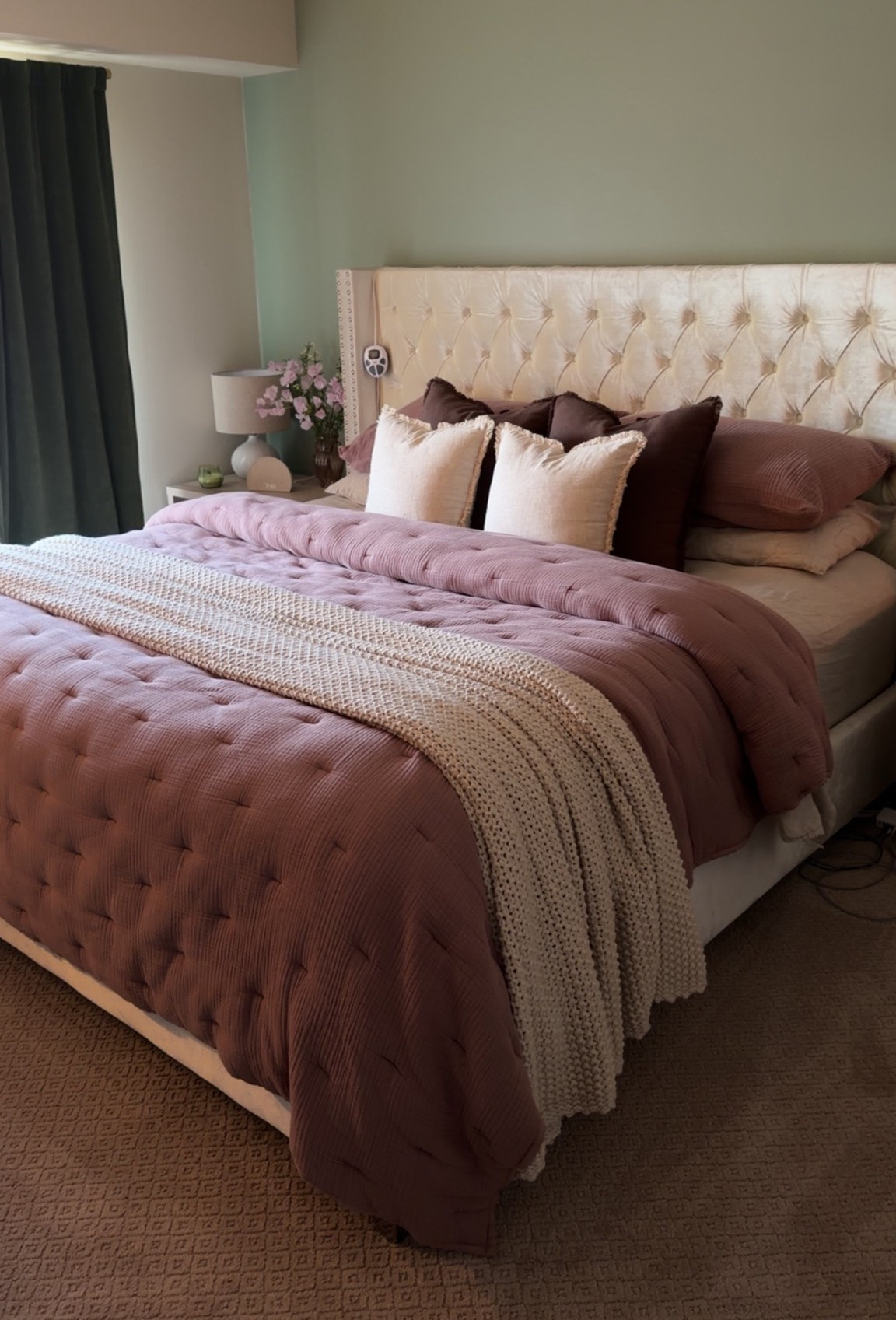 my bedding :) I have the airy gauze quilt set in the color fig but it is out of stock :( they also have a duvet version of the same set that I linked!

#LTKHome