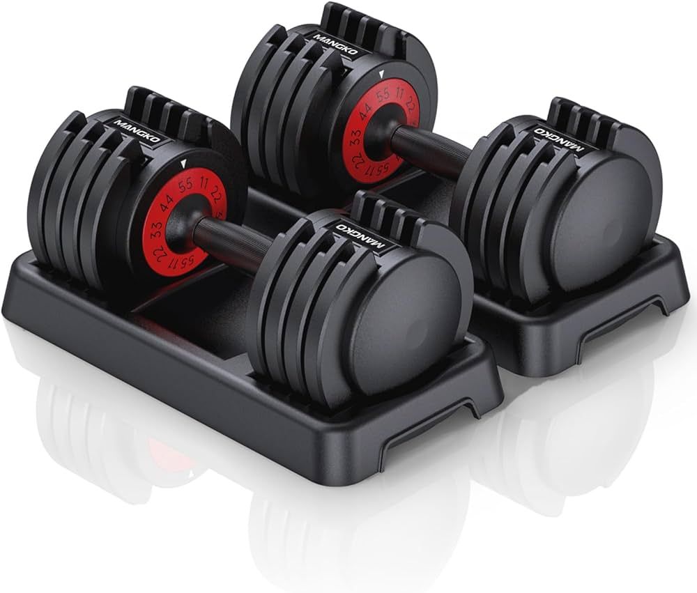Adjustable Dumbbells 55LB 5 In 1 Single Dumbbell for Men and Women Options with Anti-Slip Metal H... | Amazon (US)