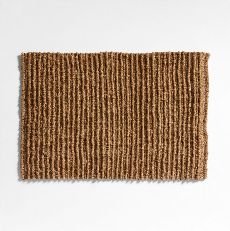 Textured Chunky Coir Natural Indoor/Outdoor Doormat 24"x36" + Reviews | Crate & Barrel | Crate & Barrel