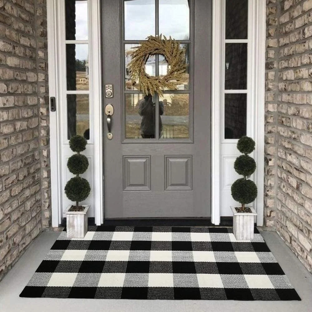 Sanmadrola Doormat Outdoor Indoor Door Mat 27.5''x43'' Welcome Mat Front Door Buffalo Plaid Check... | Walmart (US)