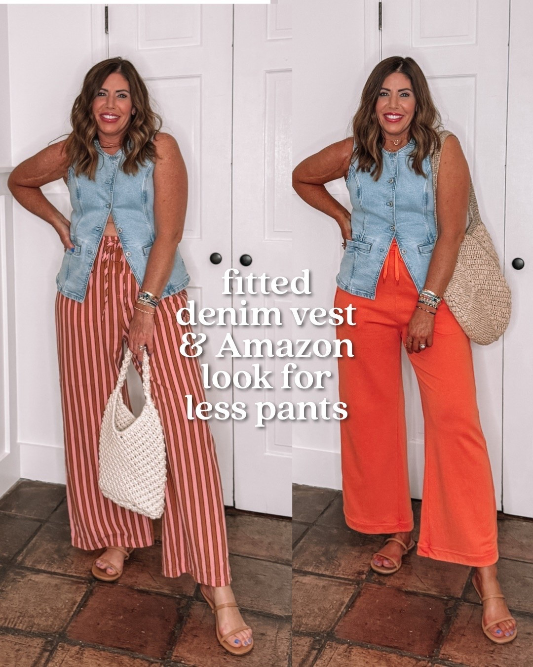 I love a good denim vest with fun pants 🥰 easy summer outfit for vacation, date night and more! 

Over 40 style, summer outfits, date night outfits

#LTKMidsize #LTKOver40 #LTKgrwm