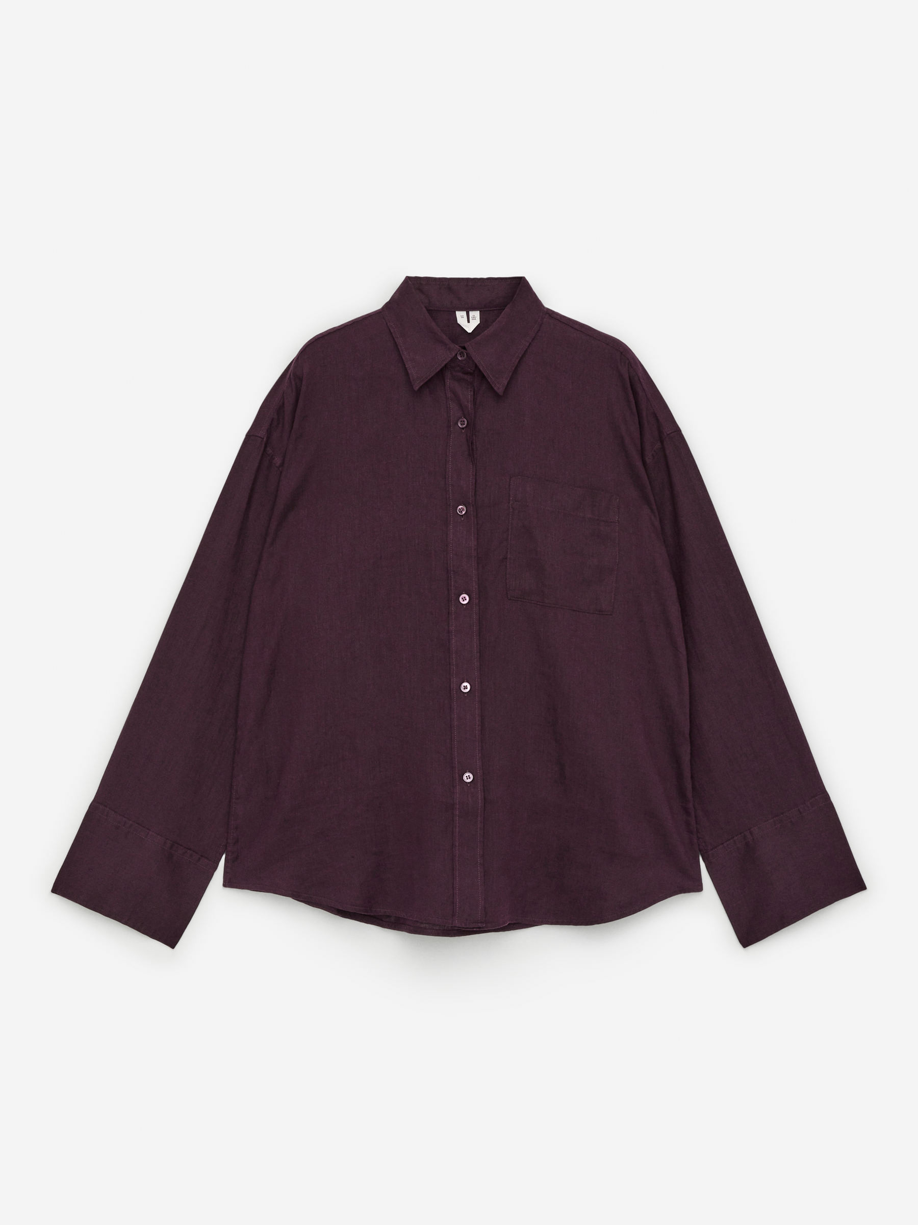 Linen Shirt – Dark Purple – Women – ARKET GB | Arket UK