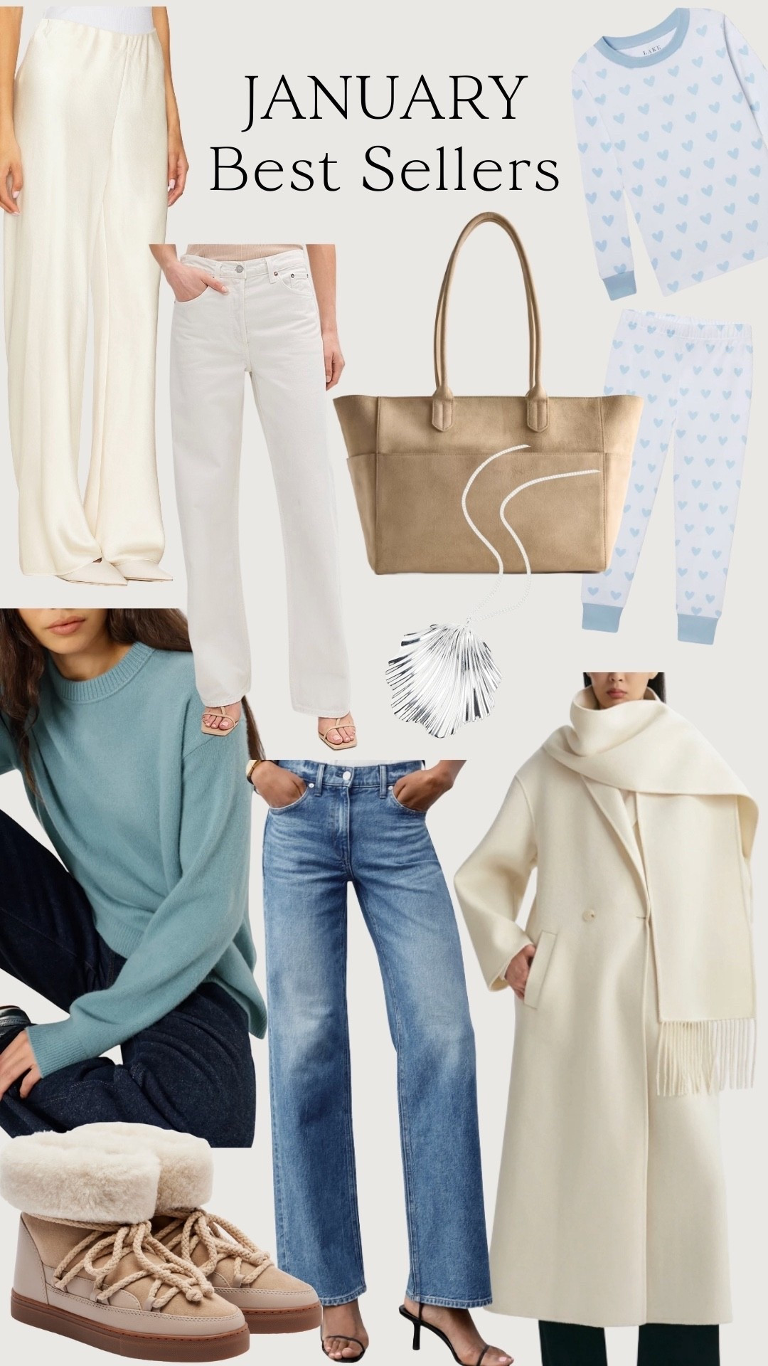 January best sellers ❄️

I wear XS in satin pants, 25 in both jeans, S in sweater. Size down in white coat.

#LTKSaleAlert #LTKSeasonal #LTKValentine