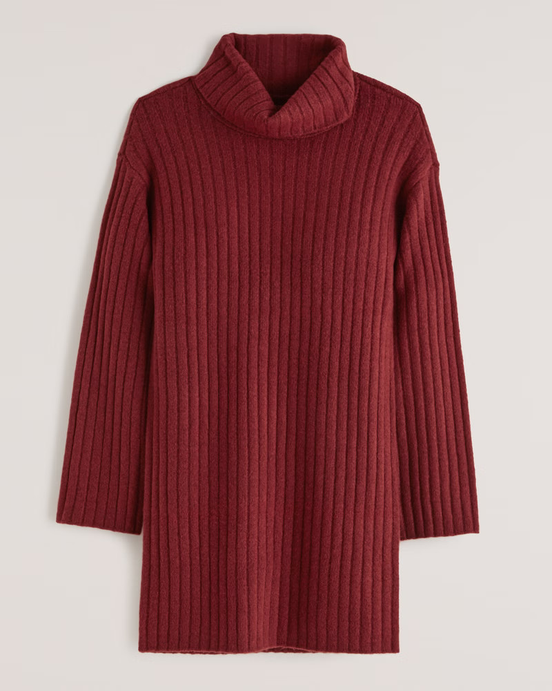 Easy-Fitting Turtleneck Sweater Dress | Abercrombie & Fitch (US)