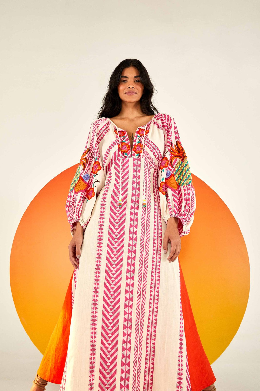 Jacquard Embroidered Maxi Dress | FarmRio (US)