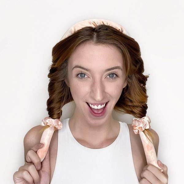 Satin Heatless Curling Set - Sunset Tie Dye | Kitsch