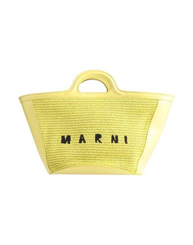Marni Woman Handbag Lime green Size - Cotton, Polyamide, Cow leather, Brass | YOOX (US)