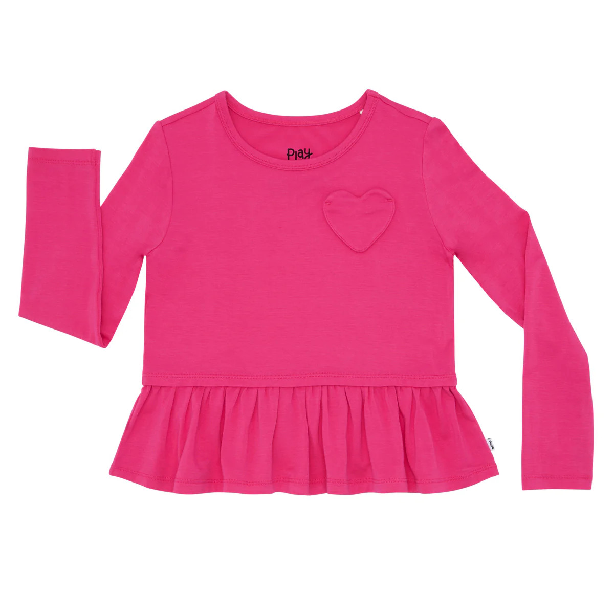 Pink Punch Peplum Tee | Little Sleepies