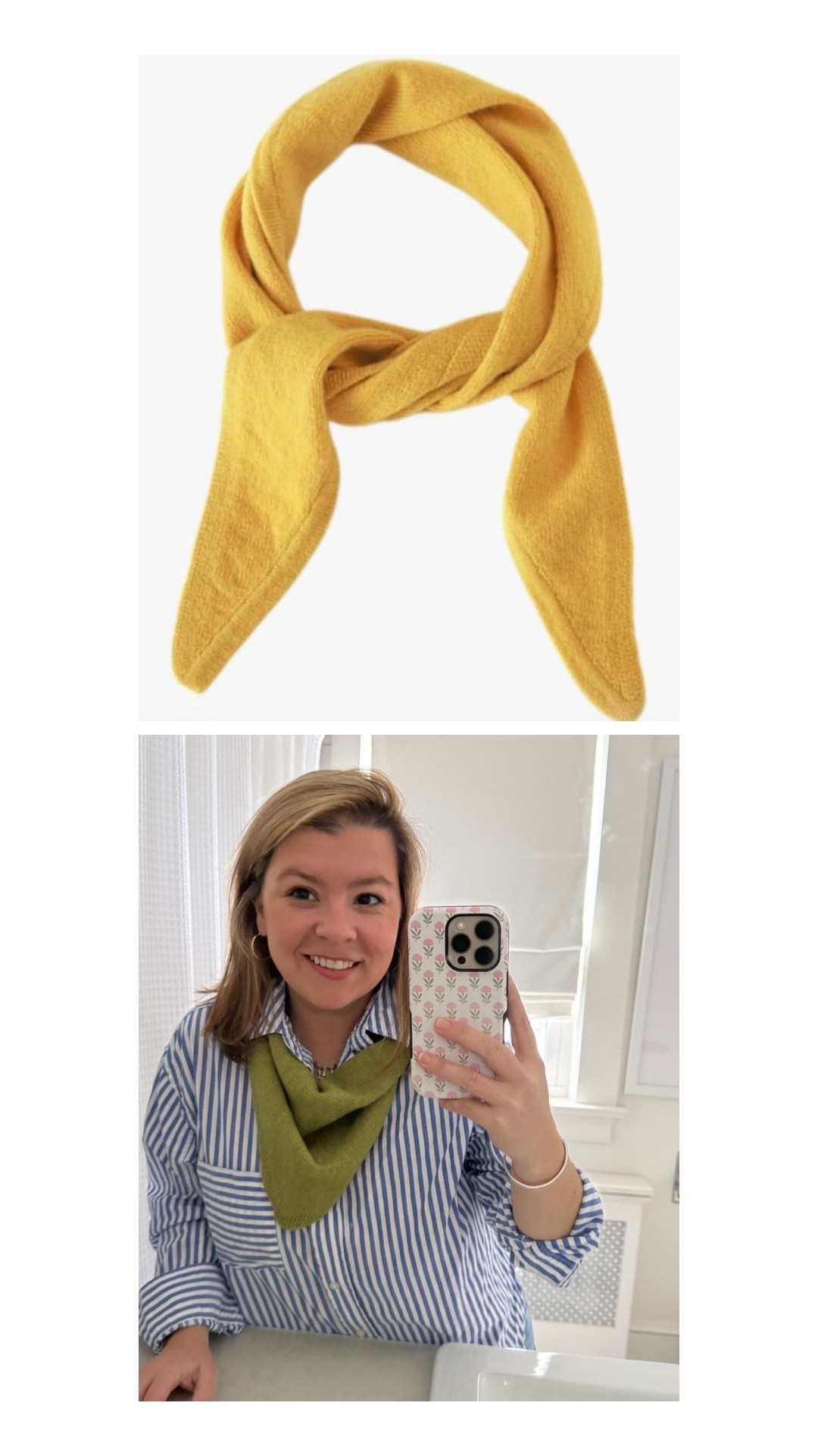 Spring triangle scarf 