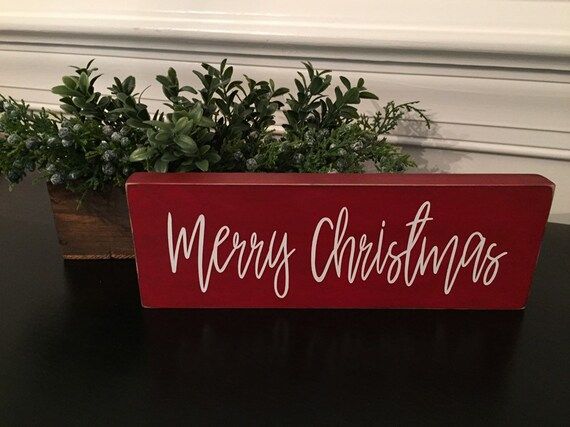 Merry Christmas Sign, Merry Christmas Decor, Christmas Sign, Christmas Decor, Christmas Gift Under 1 | Etsy (US)