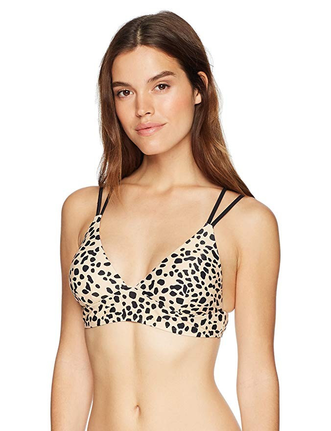 Amazon Brand - Mae Women's Swimwear Trina Cross Back Printed Bikini Top (for A-C cups) | Amazon (US)