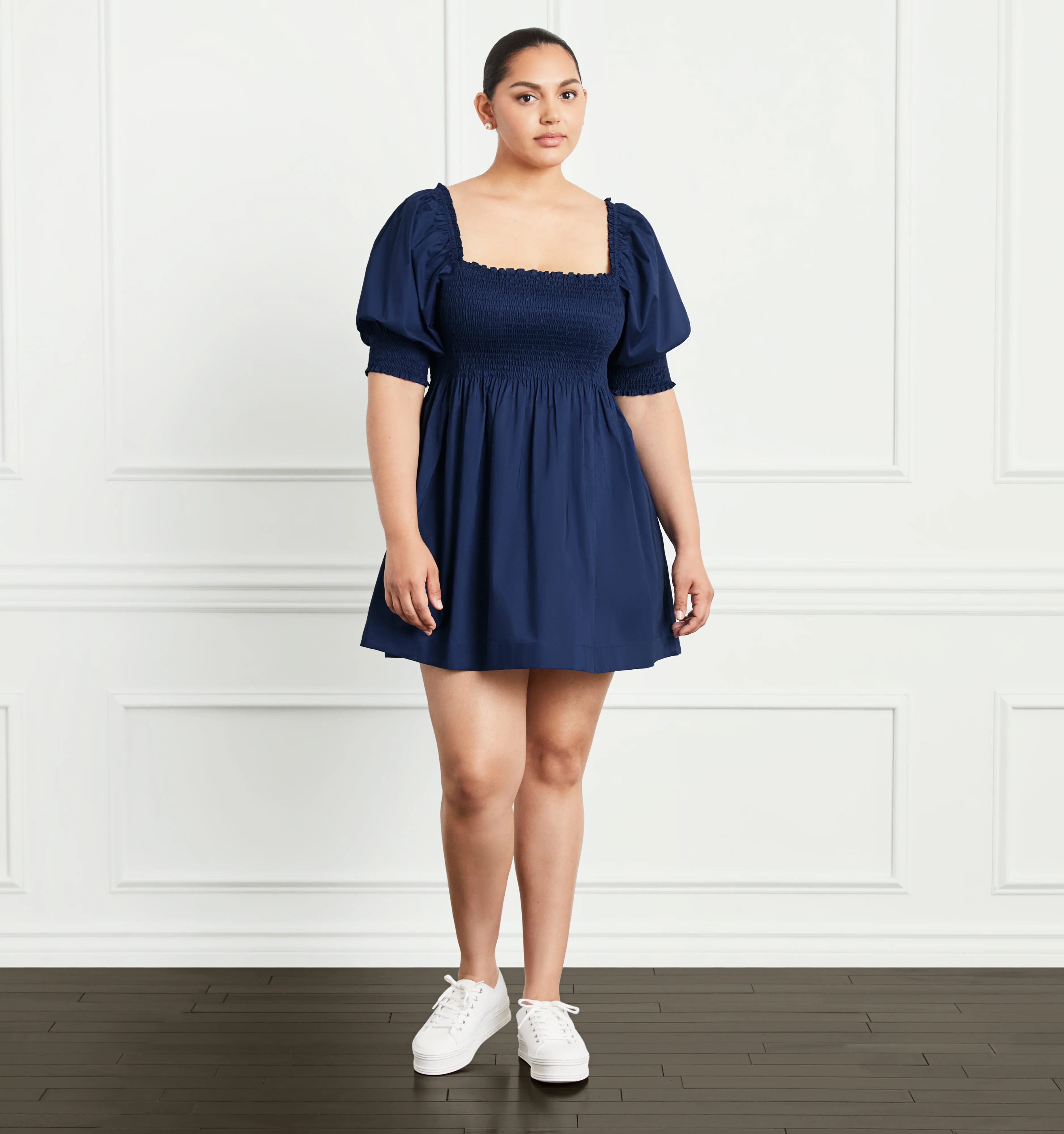 The Athena Nap Dress - Navy Cotton | Hill House Home US