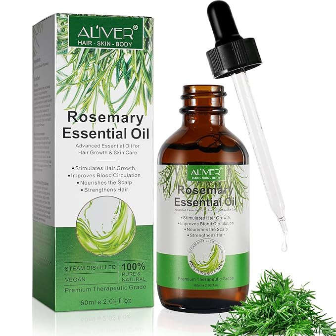 Rosemary Oil for Hair Growth (2.02 fl oz), Rosemary Essential Oils, 100% Pure Natural, Nourishes ... | Amazon (US)