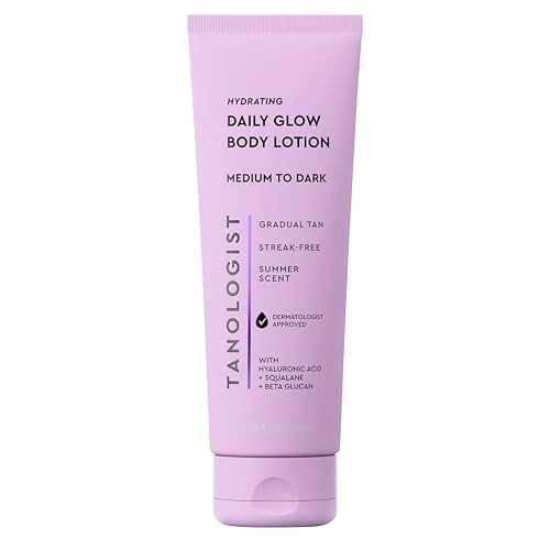 Tanologist Hydrating Daily Glow Body Lotion- Medium/Dark, Buildable & Transfer-Proof Gradual Self Tanner, Summer Fragrance, Natural Not Orange, Lasts 7 Days, Vegan Clean Formula, 8.45 fl oz | Amazon (US)
