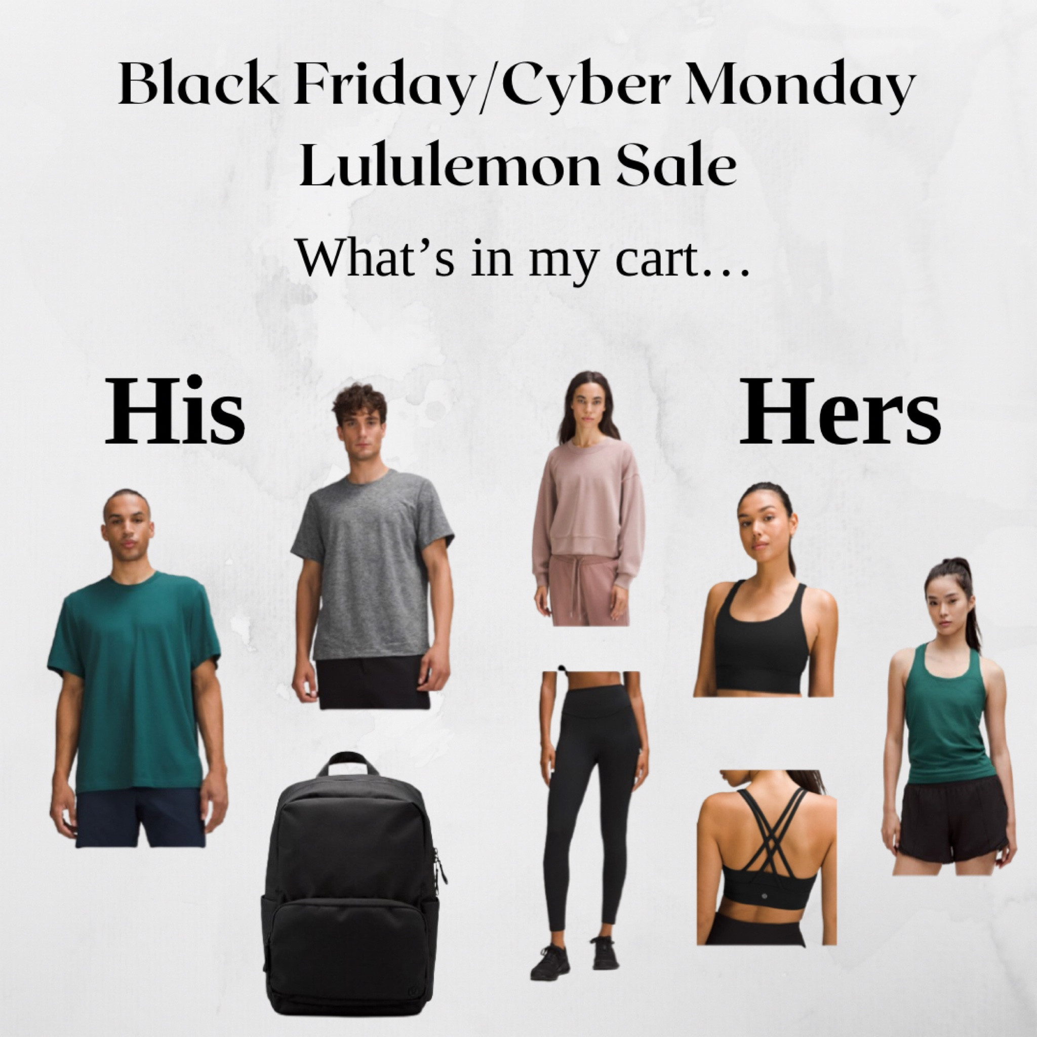 I’m a HUGE Lululemon fan so I never miss a Black Friday sale. Here are the items in my cart this year! I can’t wait to get them in! Had to get a few things for my man too! 🤍👟

#LTKCyberWeek #LTKSaleAlert #LTKFitness