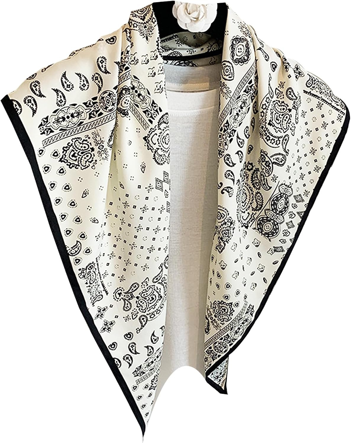 Triangle Shawls Scarf Head Hair Neck For Women Scarves Fashion Silk Feeling Lady Lightweight 51 * 23.6inch | Amazon (US)