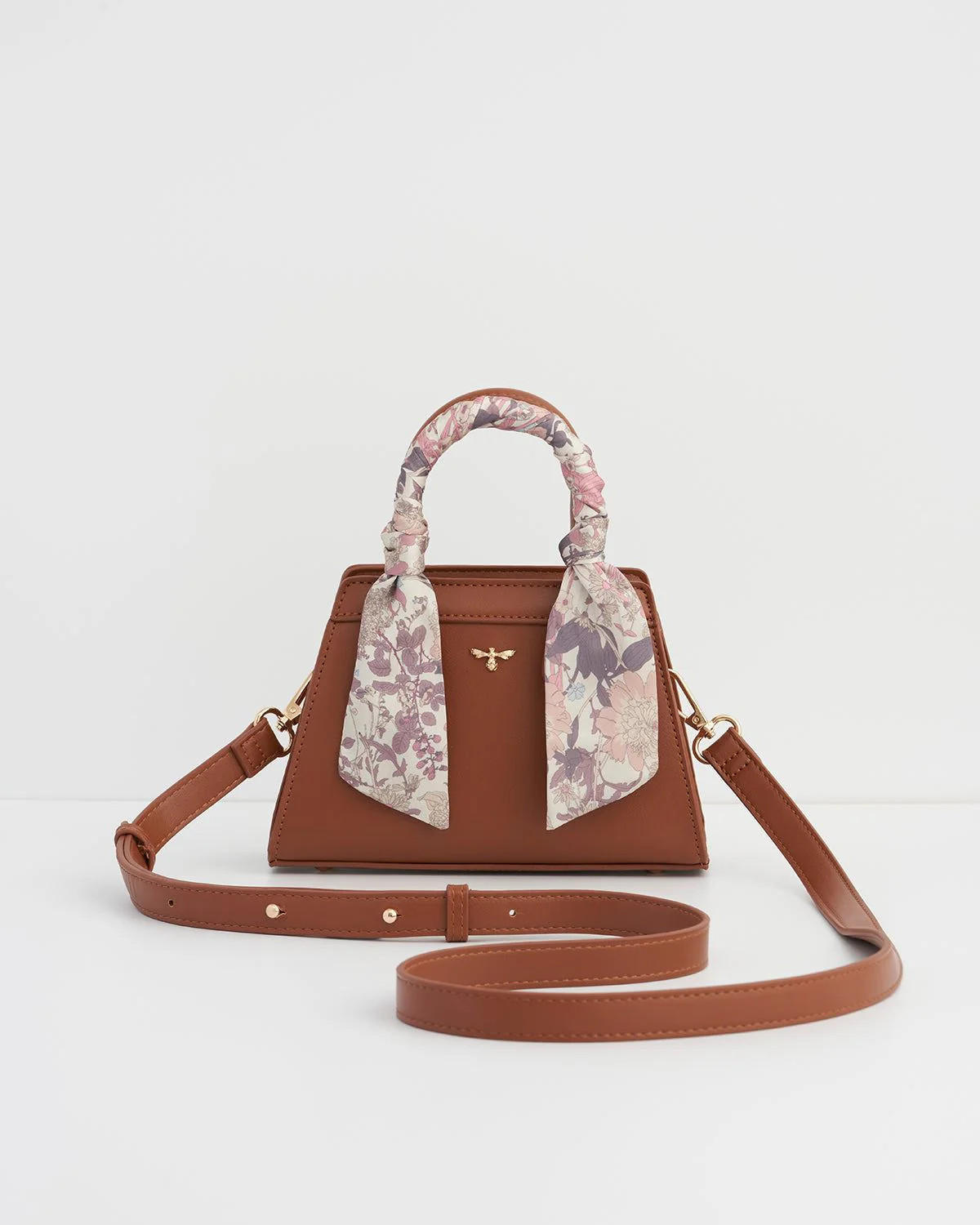 Deco Blooms Mini Tan Tote | Fable England